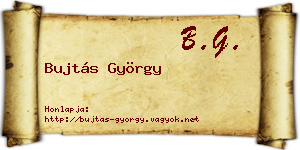 Bujtás György névjegykártya